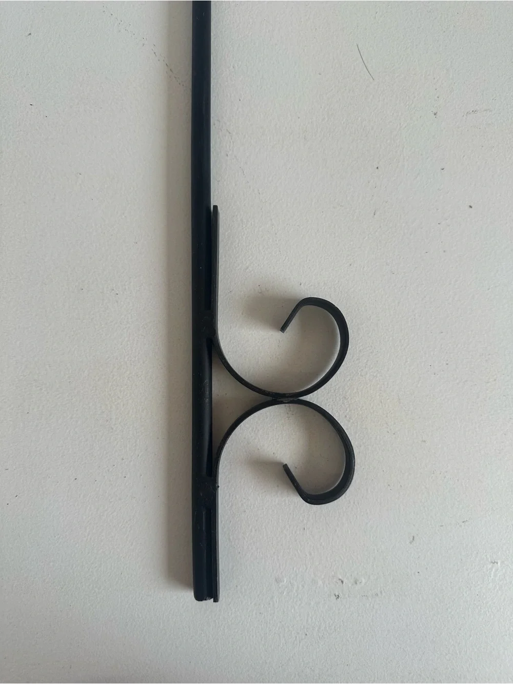 Vintage Black Scroll Metal Wall Hook Rack